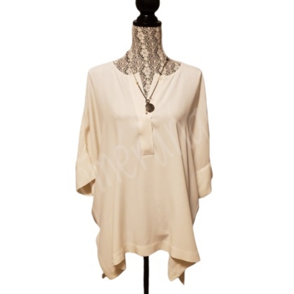 Neiman Marcus Tops - Go Silk by Neiman Marcus Dolman-Sleeve Silk Blouse